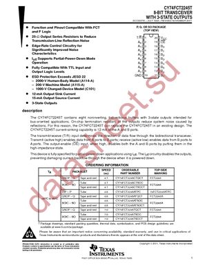 CY74FCT2245ATSOC datasheet  